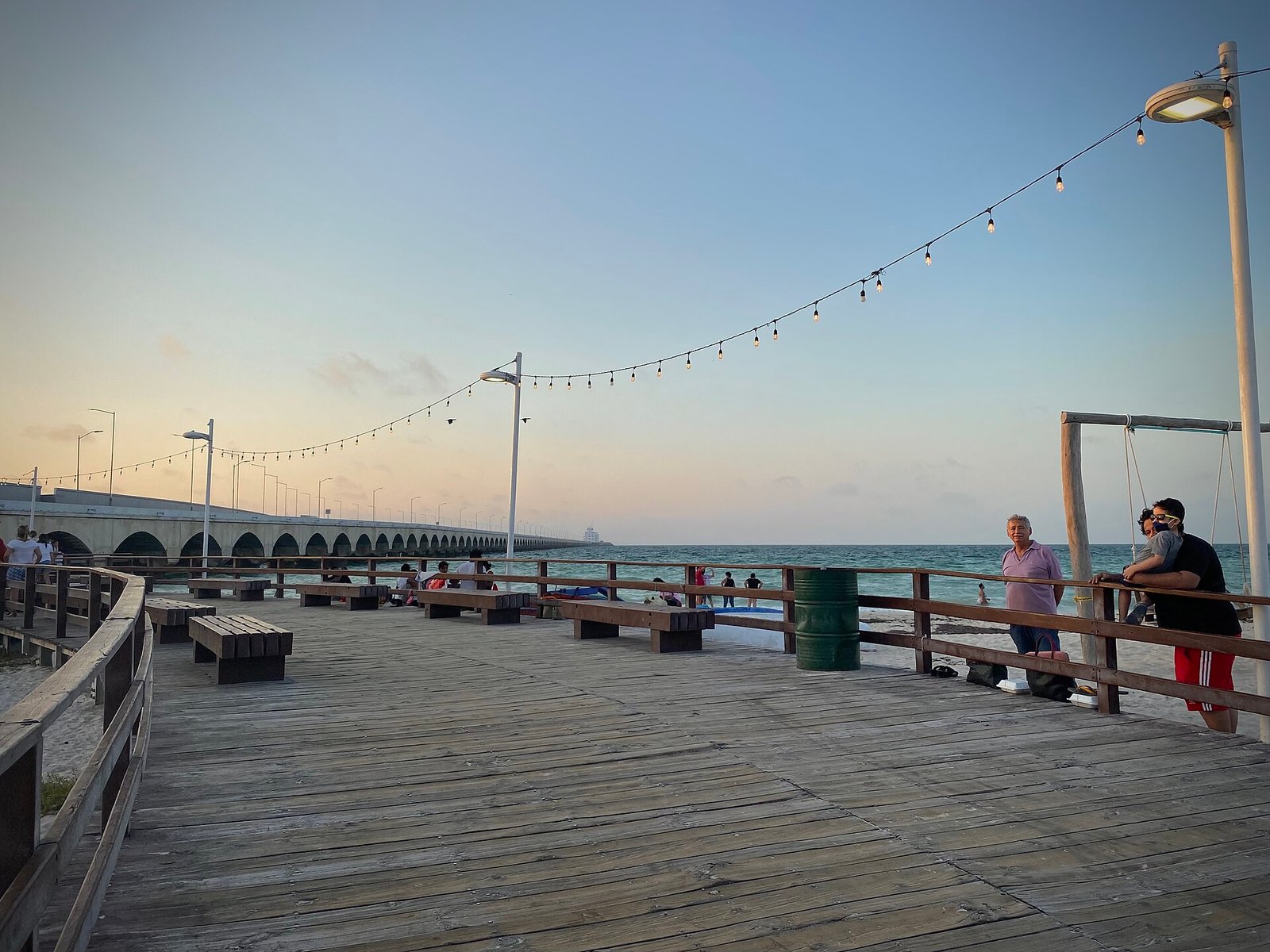 El malecón de Progreso, al norte de Mérida.